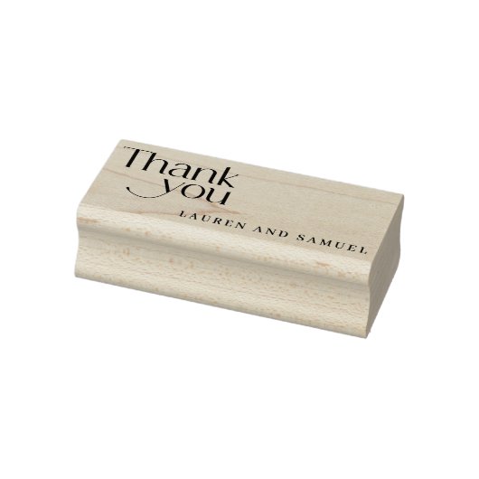 Eenvoudige typografie Huwelijk Echtpaar Bedankt Rubberstempel (Stempel)