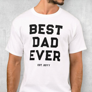 Eenvoudige typografie in zwart en wit Beste papa o T-shirt