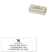 Eenvoudige Typografie Initiaal Minimalist ReturnAd Rubberstempel (Gestempeld)