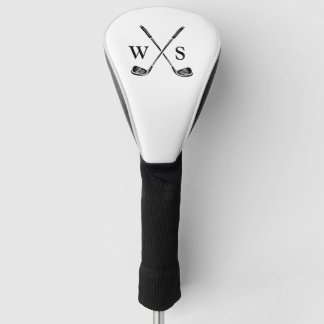 Eenvoudige typografie initialen monogram elegant golfheadcover