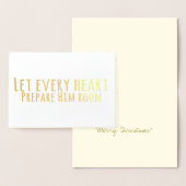 Eenvoudige typografie kerstcarol Lyrics Folie Kaarten (Display)