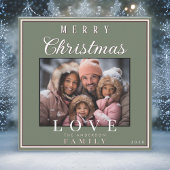 Eenvoudige  typografie Kerstfoto Feestdagenkaart