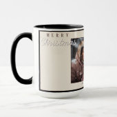 Eenvoudige  typografie Kerstfoto Mok (Links)