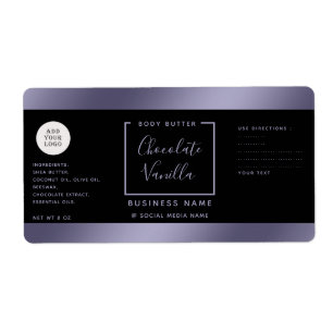 Eenvoudige typografie lavendel cosmetica logo etiket