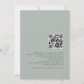 Eenvoudige typografie  Licht saliegroene QR-code b Kaart (Achterkant)