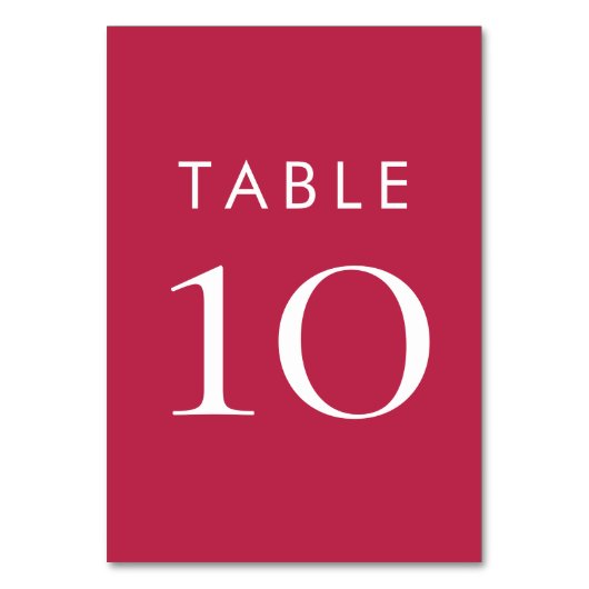 Eenvoudige Typografie Magenta Wedding Kaart (Voorkant)