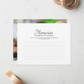 Eenvoudige Typografie Memorial Reply Notitiekaartje (Voorkant / Achterkant in situ)