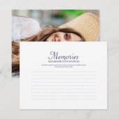 Eenvoudige Typografie Memorial Reply Notitiekaartje (Voorkant / Achterkant)
