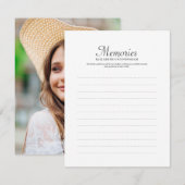 Eenvoudige Typografie Memorial Reply Notitiekaartje (Voorkant / Achterkant)