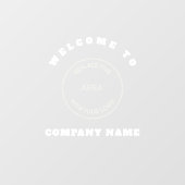 Eenvoudige typografie met logo Welkom bij bedrijfs Raamsticker (Vel)