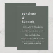 Eenvoudige Typografie minimalistisch modern Sage W Kaart (Voorkant / Achterkant)