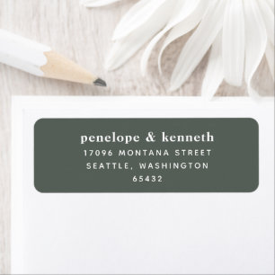 Eenvoudige typografie Minimalistische moderne sali Etiket
