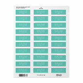 Eenvoudige Typografie Modern Seafoam Mint Wedding  Etiket (Full Sheet)