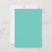 Eenvoudige Typografie Modern Seafoam Mint Wedding RSVP Kaartje (Achterkant)