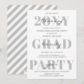 Eenvoudige Typografie Moderne Online GraduPartij Kaart (Voorkant / Achterkant)