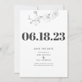 Eenvoudige typografie Moderne Orchidee Huwelijksda Kaart (Voorkant)