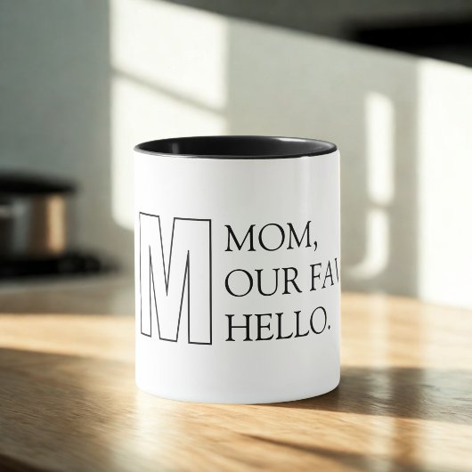 Eenvoudige typografie Moeder mok