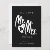 Eenvoudige Typografie Mr Mrs. Foto Wedding Save The Date (Voorkant)