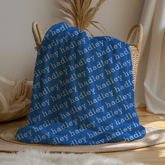 Eenvoudige typografie naam fleece deken
