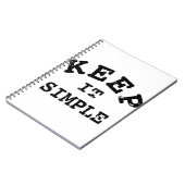 Eenvoudige typografie notitieboek (Linkerzijde)