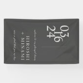 Eenvoudige typografie Oefenavond diner welkom Spandoek (Horizontaal)