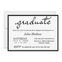 Eenvoudige typografie Open House Afstuderen