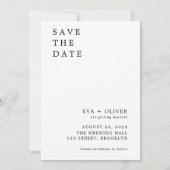 Eenvoudige Typografie Paar Foto Bruiloft Uitnodigi Kaart (Achterkant)