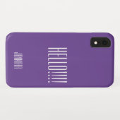Eenvoudige typografie Paarse voornaam Case-Mate iPhone Case (Achterkant (horizontaal))