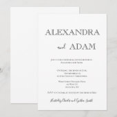 Eenvoudige typografie repetitie diner uitnodiginge kaart (Voorkant / Achterkant)