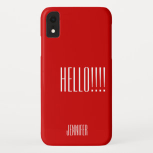 Eenvoudige Typografie Rood voornaam Case-Mate iPhone Case