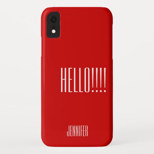 Eenvoudige Typografie Rood voornaam Case-Mate iPhone Case (Achterkant)