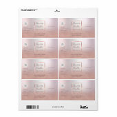 Eenvoudige typografie roos gouden cosmetische logo etiket (Full Sheet)