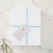 Eenvoudige Typografie Roze Baby shower Dank u Favo Cadeaulabel (Met Touw)