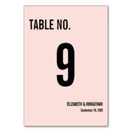 Eenvoudige Typografie Roze Weddenschappen Tabelnum Kaart