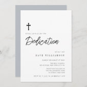 Eenvoudige Typografie Script baby Toewijding Kaart (Voorkant / Achterkant)