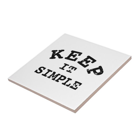 Eenvoudige typografie tegeltje (Zijkant)