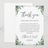 eenvoudige typografie trouw dankkaarten bedankkaart (Voorkant / Achterkant)