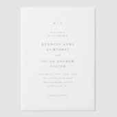 Eenvoudige Typografie Trouwmonogram Vellum Uitnodigingen (Voorkant)