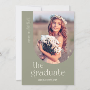 Eenvoudige Typografie Unieke Layout Graduation Par Kaart