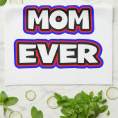 Eenvoudige typografie van beste hond-moeder ooit theedoek (Gevouwen)