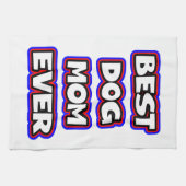 Eenvoudige typografie van beste hond-moeder ooit theedoek (Horizontaal)