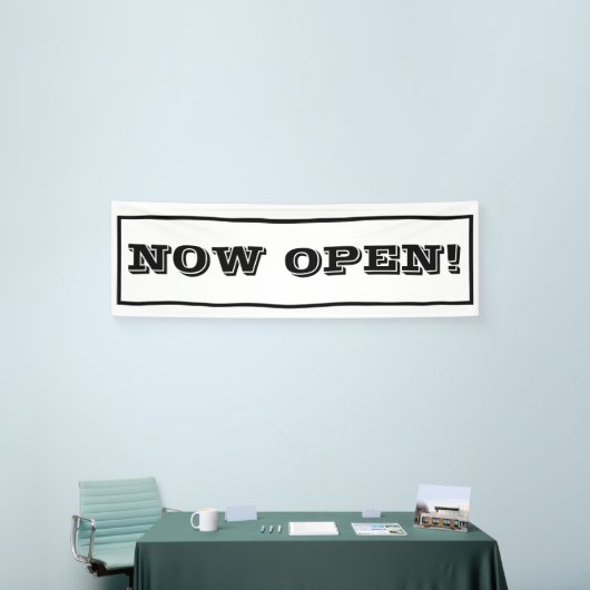 Eenvoudige typografie voor het promoten van een op spandoek (Beurs)