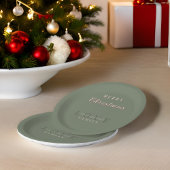 Eenvoudige  typografie Vrolijk Kerstfeest Papieren Bordje