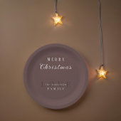 Eenvoudige  typografie Vrolijk Kerstfeest Papieren Bordje