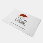 Eenvoudige Typografie Vrolijk Kerstfeest Welkom Deurmat (Schuin)