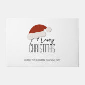 Eenvoudige Typografie Vrolijk Kerstfeest Welkom Deurmat (Voorkant)