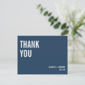 Eenvoudige Typografie Weddenschap Bedankkaart (Staand voorkant)