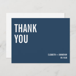 Eenvoudige Typografie Weddenschap Bedankkaart
