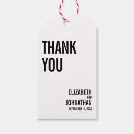 Eenvoudige Typografie Weddenschap Dank je Label Cadeaulabel