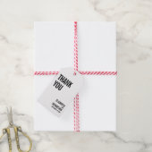 Eenvoudige Typografie Weddenschap Dank je Label Cadeaulabel (Met Touw)